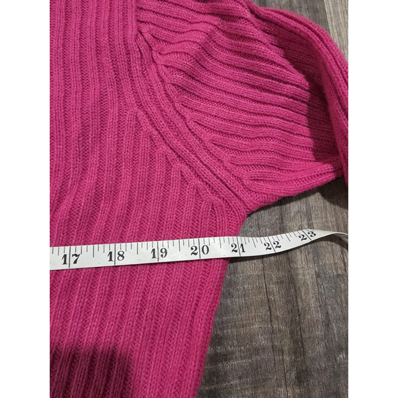 UK2LA Hot Pink Long Sleeve Crop Top Sweater Women's Size XL - Picture 4 of 7